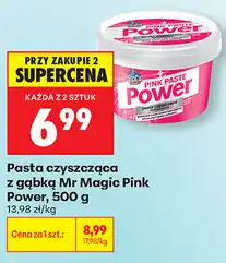 Biedronka Pasta czyszcząca z gąbką Mr Magic Pink Power oferta