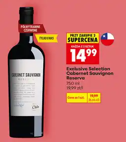 Biedronka Wino Exclusive Selection Cabernet Sauvignon Reserva oferta