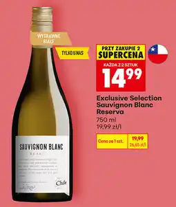 Biedronka Wino Exclusive Selection Sauvignon Blanc Reserva oferta