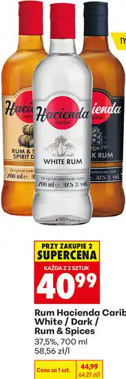 Biedronka Rum Hacienda Caribe White / Dark / Rum & Spices oferta
