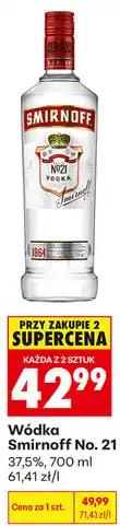 Biedronka Wódka Smirnoff No. 21 37,5% oferta