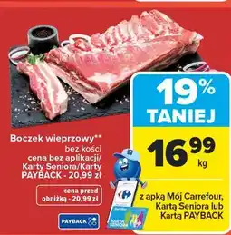 Carrefour Boczek wieprzowy** bez kości oferta