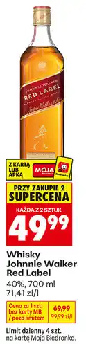 Biedronka Whisky Johnnie Walker Red Label oferta