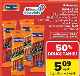 Carrefour Kabanosy EXCLUSIVE TARCZYŃSKI 105 g, różne rodzaje oferta