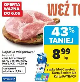 Carrefour Łopatka wieprzowa oferta
