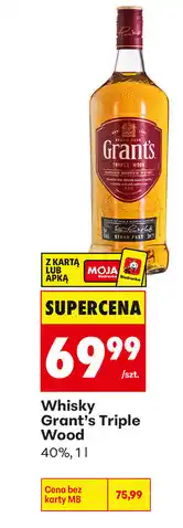 Biedronka Whisky Grant's Triple Wood oferta