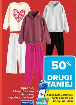 Carrefour Spodnie, bluzy dresowe damskie, męskie, dziecięce oferta