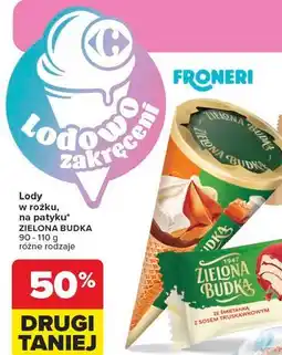 Carrefour Lody w rożku, na patyku ZIELONA BUDKA 90-110 g różne rodzaje oferta