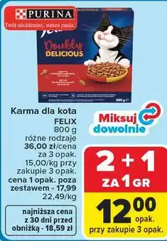Carrefour Karma dla kota FELIX 800 g różne rodzaje oferta