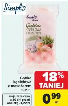Carrefour Gąbka kąpielowa z masażerem SIMPL oferta