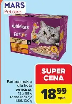 Carrefour Karma mokra dla kota WHISKAS 12 x 85 g różne rodzaje oferta