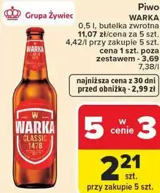 Carrefour Piwo WARKA oferta
