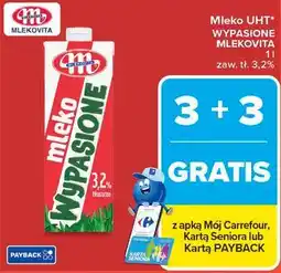 Carrefour Mleko UHT WYPASIONE MLEKOVITA 1 l zaw. tł. 3,2% oferta