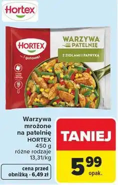 Carrefour Warzywa mrożone na patelnię HORTEX 450 g różne rodzaje oferta