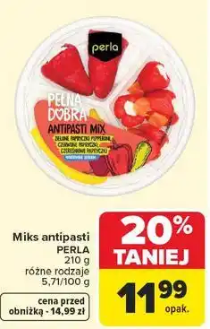 Carrefour Miks antipasti PERLA 210 g różne rodzaje oferta