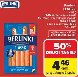 Carrefour Parówki BERLINKI oferta