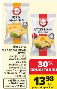 Carrefour Ser żółty MAASDAM, EDAM RYCKI porcja oferta