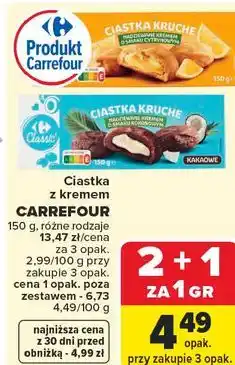 Carrefour Ciastka z kremem CARREFOUR 150 g, różne rodzaje oferta