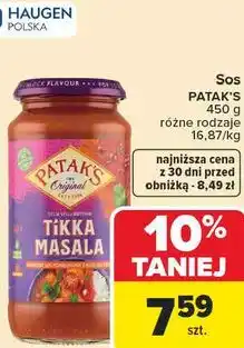Carrefour Sos PATAK'S 450 g różne rodzaje oferta