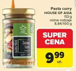 Carrefour Pasta curry HOUSE OF ASIA 113 g różne rodzaje 8,84/100 g oferta