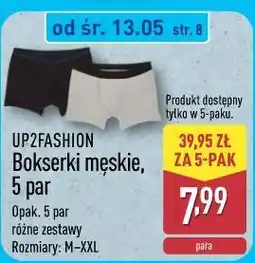 ALDI Bokserki męskie, 5 par UP2FASHION oferta