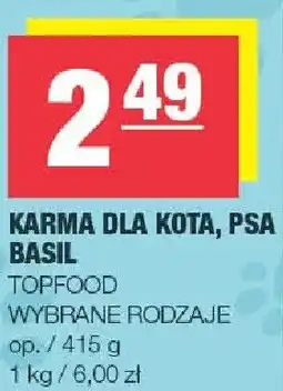 Spar Karma dla kota Basil Topfood oferta