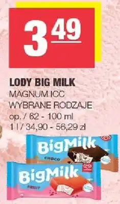 Spar Lody Big Milk Magnum Ice oferta
