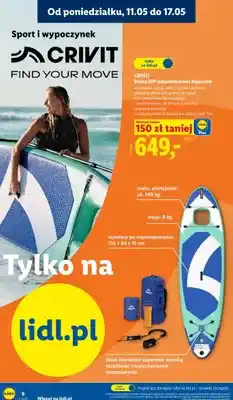 Lidl Deska SUP jednokomorowa Aquaview Crivit oferta
