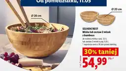 Lidl Zestaw 2 misek z bambusa SilverCrest 20cm oferta