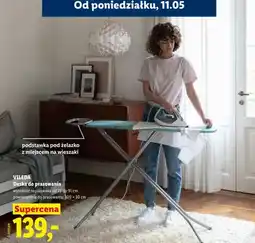 Lidl Deska do prasowania Vileda wysokość regulowana od 75 do 91cm powierzchnia do prasowania 100x30cm oferta