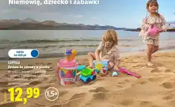 Lidl Zestaw do zabawy w piasku z wiaderkiem i akcesoriami do robienia lodów Lupilu oferta