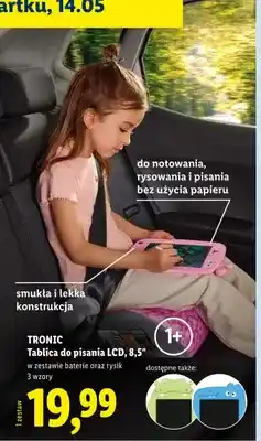 Lidl Tablica do pisania LCD 8,5 Tronic w zestawie baterie oraz rysik 3 wzory oferta