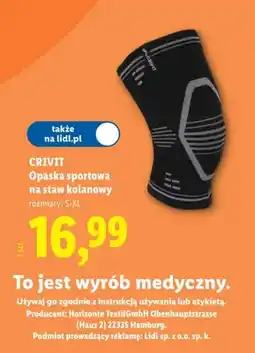 Lidl Opaska sportowa na staw kolanowy Crivit oferta