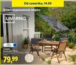 Lidl Parasol ogrodowy Livarno 210x140cm wys. regulowana w zakresie 168-248cm 2 kolory oferta