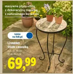 Lidl Stolik z mozaiką Livarno wys. ok. 58cm średnica ok. 35,5cm oferta
