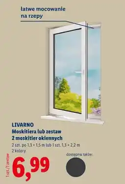 Lidl Moskitiera okienna Livarno 2szt. po 1,3x1,5m lub 1szt. 1,3x2,2m 2 kolory oferta