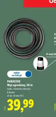 Lidl Wąż ogrodowy Parkside 20m oferta