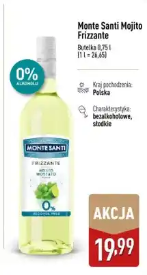ALDI Wino bezalkoholowe Monte Santi Mojito Frizzante musujące słodkie oferta