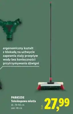 Lidl Teleskopowa miotła Parkside 79-143cm szer. 40cm oferta