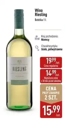 ALDI Wino Riesling białe półwytrawne Niemcy oferta