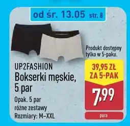 ALDI Bokserki męskie UP2FASHION 5 par oferta