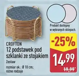ALDI 12 podstawek pod szklanki ze stojakiem Crofton oferta