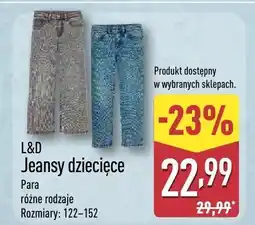 ALDI Jeansy dziecięce L&D oferta