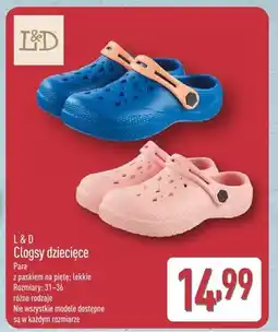 ALDI Clogsy dziecięce L&D oferta