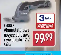 ALDI FERREX Akumulatorowe nożyce do trawy i żywopłotu 12 V oferta