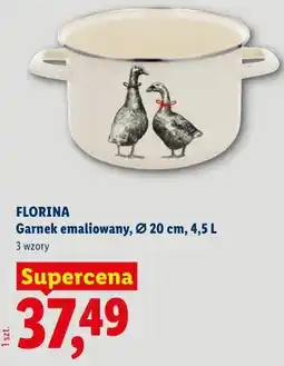 Lidl FLORINA Garnek emaliowany, Ø 20 cm oferta
