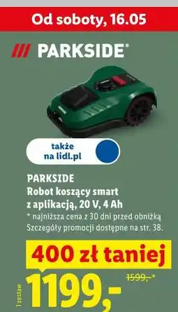Lidl PARKSIDE Robot koszący smart z aplikacją, 20 V, 4 Ah oferta