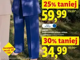 Lidl Esmara Spodnie damskie palazzo z wiskozą oferta