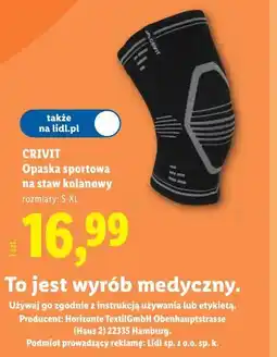 Lidl Opaska sportowa na staw kolanowy oferta