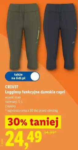 Lidl Legginsy funkcyjne damskie capri oferta
